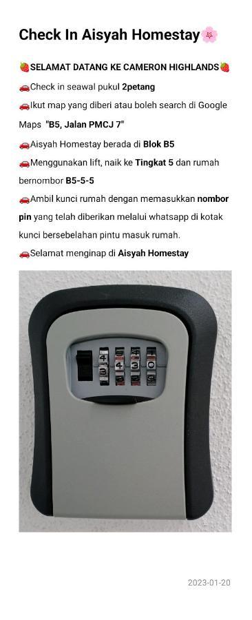 Nurul Aisyah Homestay Tanah Rata Exterior foto